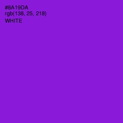#8A19DA - Electric Violet Color Image