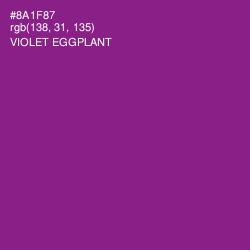 #8A1F87 - Violet Eggplant Color Image