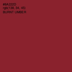 #8A222D - Burnt Umber Color Image