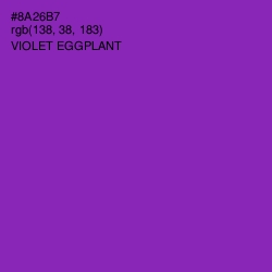 #8A26B7 - Violet Eggplant Color Image