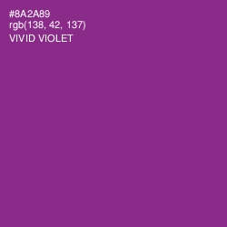 #8A2A89 - Vivid Violet Color Image