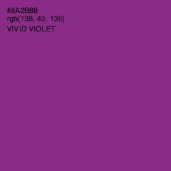 #8A2B88 - Vivid Violet Color Image