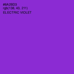 #8A2BD3 - Electric Violet Color Image