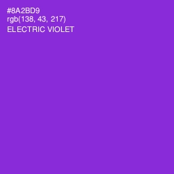 #8A2BD9 - Electric Violet Color Image
