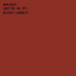 #8A3025 - Burnt Umber Color Image