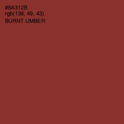 #8A312B - Burnt Umber Color Image