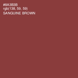 #8A3B3B - Sanguine Brown Color Image