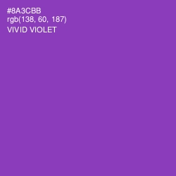 #8A3CBB - Vivid Violet Color Image