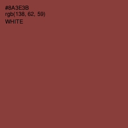 #8A3E3B - Sanguine Brown Color Image