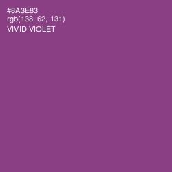 #8A3E83 - Vivid Violet Color Image