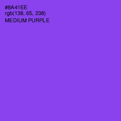 #8A41EE - Medium Purple Color Image