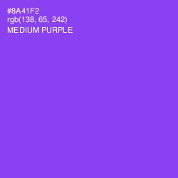 #8A41F2 - Medium Purple Color Image