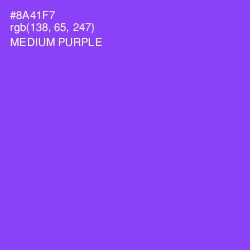 #8A41F7 - Medium Purple Color Image