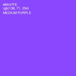 #8A47FE - Medium Purple Color Image