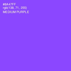 #8A47FF - Medium Purple Color Image