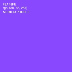 #8A48FE - Medium Purple Color Image