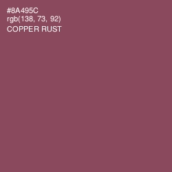 #8A495C - Copper Rust Color Image