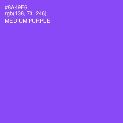 #8A49F6 - Medium Purple Color Image