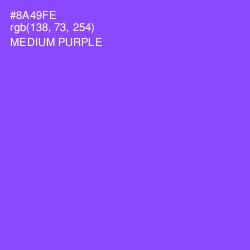 #8A49FE - Medium Purple Color Image