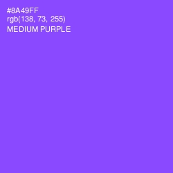 #8A49FF - Medium Purple Color Image