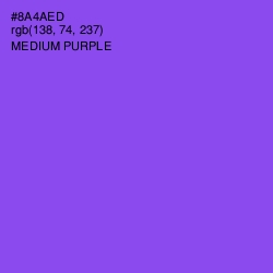 #8A4AED - Medium Purple Color Image