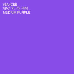 #8A4CEB - Medium Purple Color Image