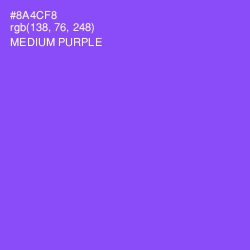 #8A4CF8 - Medium Purple Color Image