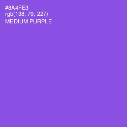 #8A4FE3 - Medium Purple Color Image