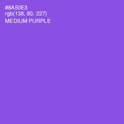 #8A50E3 - Medium Purple Color Image