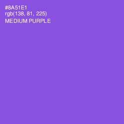 #8A51E1 - Medium Purple Color Image