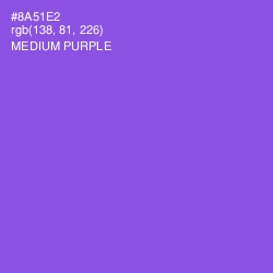 #8A51E2 - Medium Purple Color Image