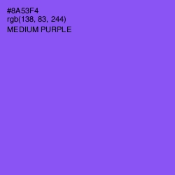 #8A53F4 - Medium Purple Color Image