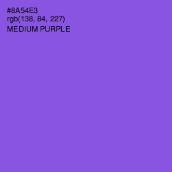 #8A54E3 - Medium Purple Color Image