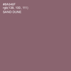 #8A646F - Sand Dune Color Image