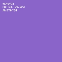 #8A64C8 - Amethyst Color Image