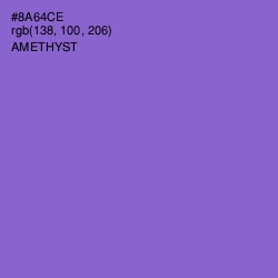 #8A64CE - Amethyst Color Image