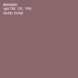 #8A666D - Sand Dune Color Image