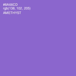 #8A66CD - Amethyst Color Image
