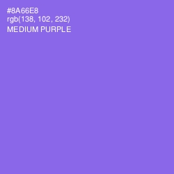 #8A66E8 - Medium Purple Color Image