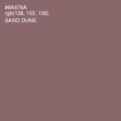 #8A676A - Sand Dune Color Image