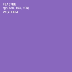 #8A67BE - Wisteria Color Image