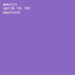 #8A67C3 - Amethyst Color Image