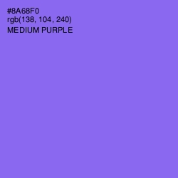#8A68F0 - Medium Purple Color Image