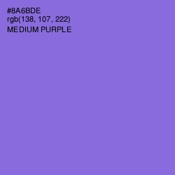 #8A6BDE - Medium Purple Color Image