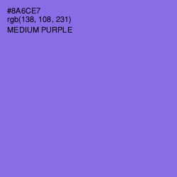 #8A6CE7 - Medium Purple Color Image