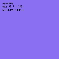 #8A6FF3 - Medium Purple Color Image