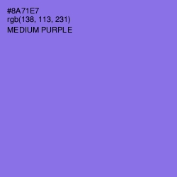 #8A71E7 - Medium Purple Color Image