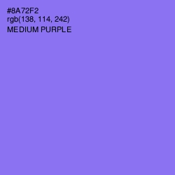 #8A72F2 - Medium Purple Color Image