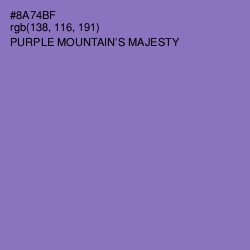 #8A74BF - Purple Mountain's Majesty Color Image