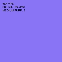 #8A74F6 - Medium Purple Color Image